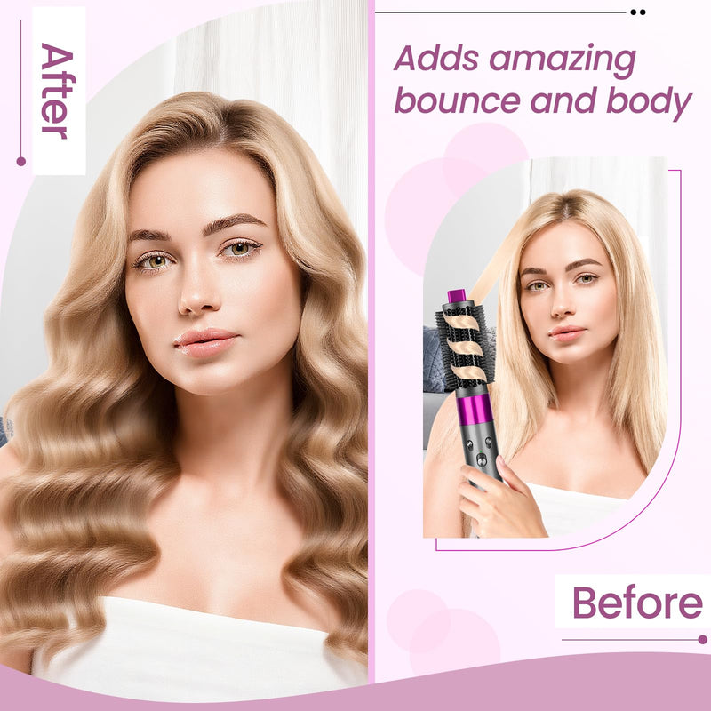 Upgraded Large Round Volumizing Brush Attachment and Upgraded Round Volumizing Brush Attachment Compatible with Dyson Airwrap HS01 HS02 HS05 HS08