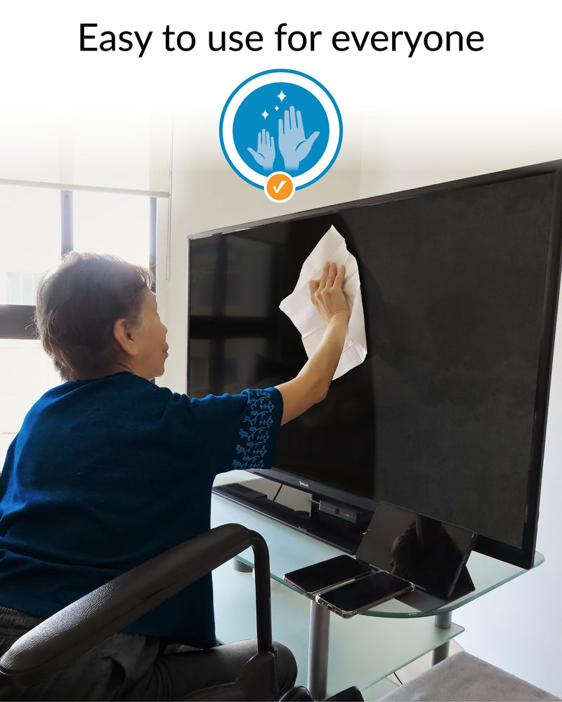 iCloth for Electronics | Monitor Cleaner and TV Screen Cleaner Wipes: Individually Sealed specially formulated alcohol wipes Easily Lifts Oil, Grease, Fingerprints, Makeup - Use as TV Screen Cleaner