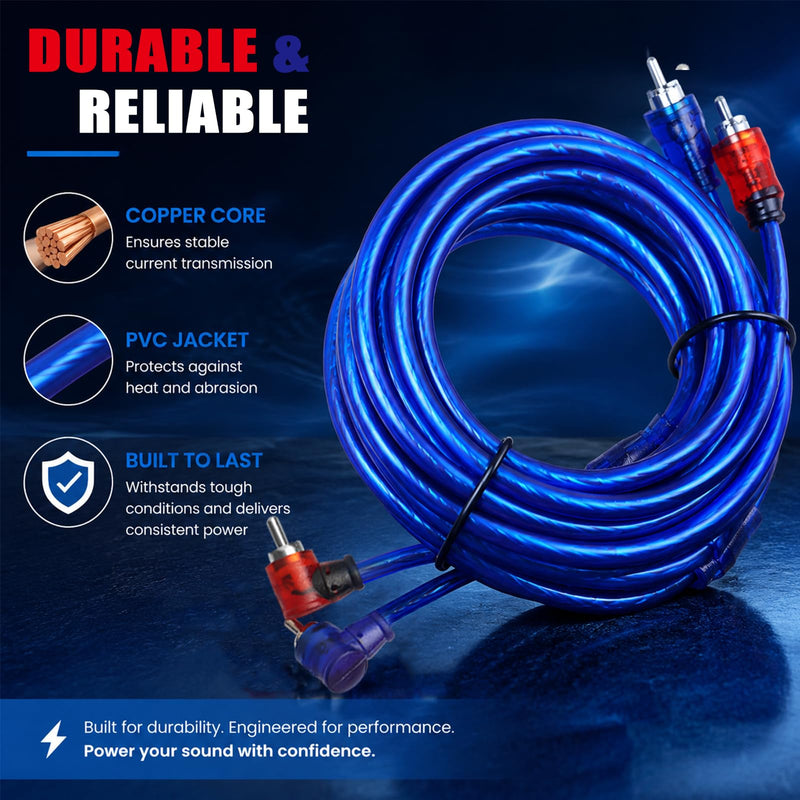 Amp Wiring Kit 10 Gauge Fit Car Audio Subwoofer Upgrade | Subwoofer Wiring Kit Includes 10 Gauge Speaker Wire,RCA Cable,Fuse Holder,Terminals,All-in-One Amplifier Wiring Kit