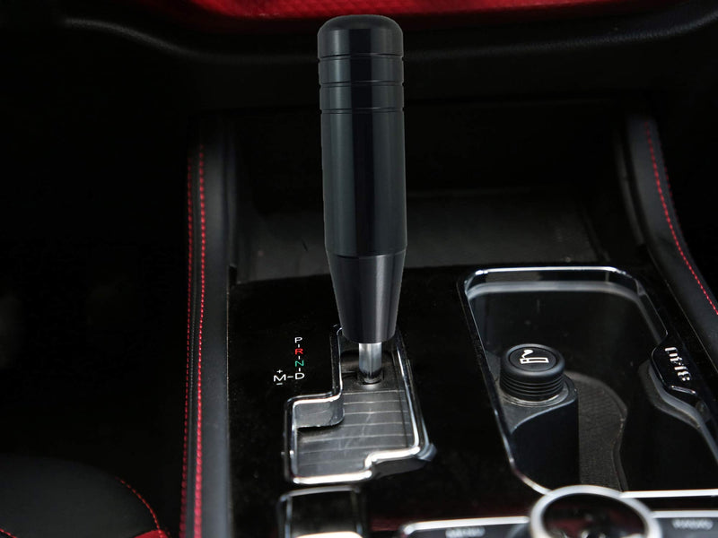 Abfer 5" Heavy Weighted Shift Knob, Aluminum Alloy Car Gear Lever Stick Shifter Handle Fit Most Automatic Manual Vehicle (Black) Black