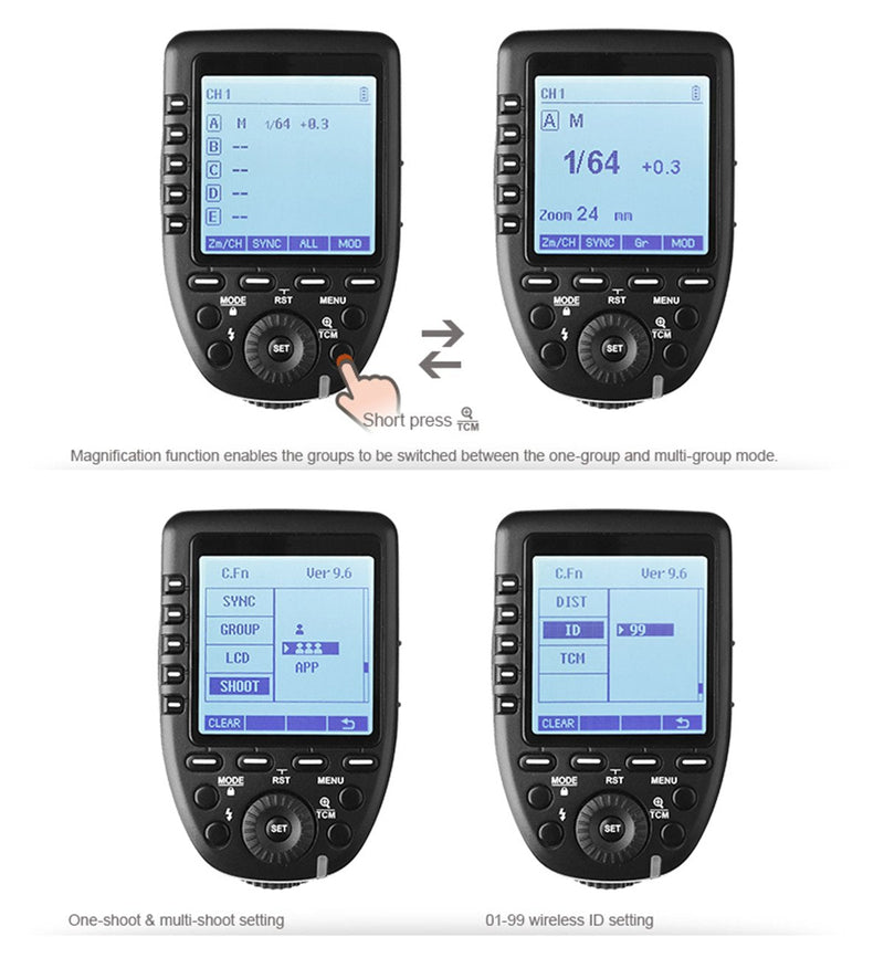 Godox Xpro-O TTL Wireless Flash Trigger 1/8000s HSS for Olympus Pen E-P5, E-PL5, E-PL6, E-PL7, E-PL8, Pen-F Digital Camera, 5 Delicated Group Button, TTL Convert to M Mode