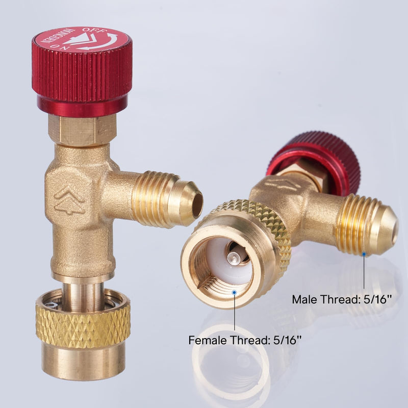 HONGSEN Low Loss Fittings HVAC Tools,HS-1223, Mini Split Air Conditioner Manifold, Refrigerant Charging Valve Compatible with R410A Refrigerant R410A-R410A