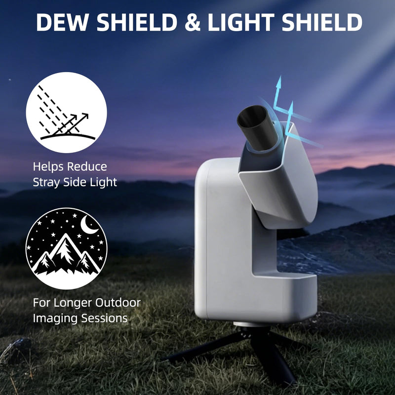 Dew Shield for Seestar S30, Light Shield Lens Cover Kit | Built for quick backyard setup, helping limit side glare and moisture exposure while protecting the lens between sessions