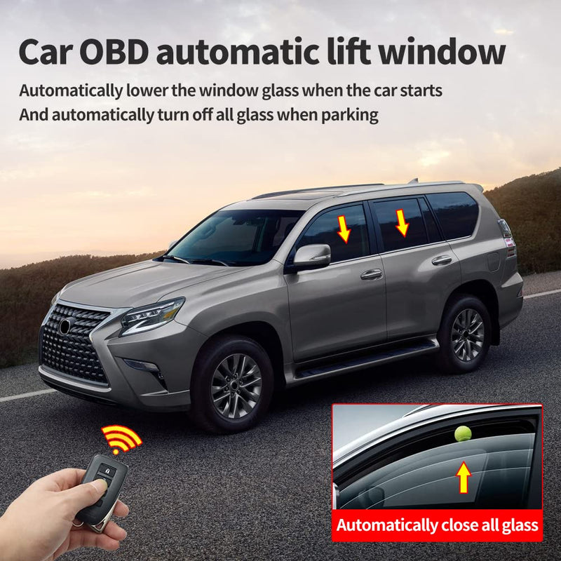 Remote Auto Window Open Closer + Door Speed Lock Kit + Side Rearview Mirror Folder Unfold OBD Module for Lexus GX460 GX400 2010-2019 lexus gx460 accessories (2010-2019)