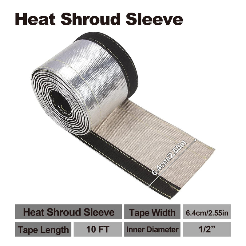 NEZUIBAN Heat Shroud, 3/4" I.D. x 10FT Heat Shield Automotive 3/4"I.D.x 10FT