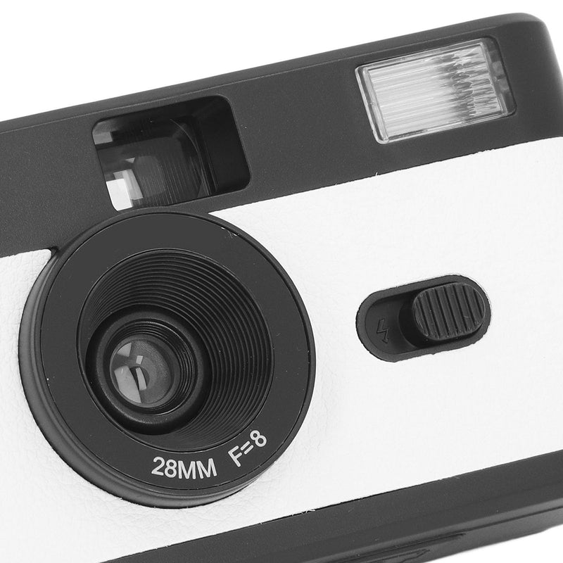 Film Camera 35MM, Reusable with Flash, Supports 135 or 35MM Black and White or Color Film, 28MM F/8 Lens, 1/120s Shutter Speed