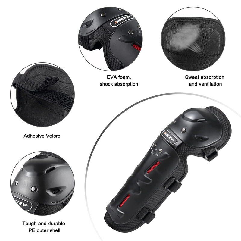 MUYDZ 4Pcs Knee and Elbow Pads with Adjustable Protection Gear for Men and Women Motorcycles Skate Motocross Extreme Sports