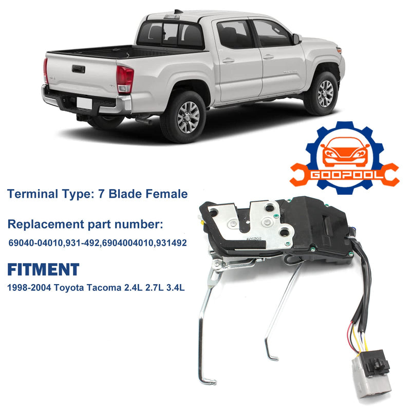 Door Lock Latch Actuator Assembly Compatible with 1998-2004 Tacoma Driver Side Front Left Replace 6904004010,931-492