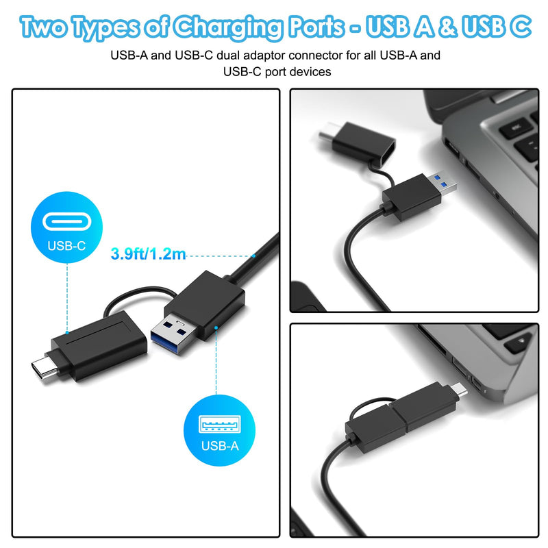 14-in-1 Powered USB Hub, USB Data Hub w LED Individual On/Off Switches for MacBook/PC/Steam Deck & External HDDs, 6 USB 3.0,3 USB 2.0,2 USB-A/C Charging,1 USB-C 3.0,1x PD 60W,1x Type-B for HDD Dock