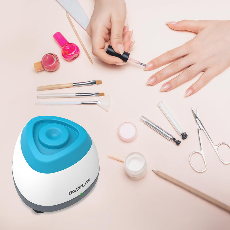 Vortex Mixer, Nail Polish Shaker, Glue Shaker | Paint Shaker & Paint Mixer for Gel Polish, Acrylic Paints, Eyelash Adhesives, Tattoo Ink, Test Tubes, 100×Mixing Balls, Blue