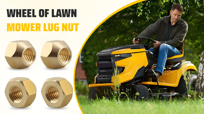 Lug Nut Fit for MTD Murray Troy-Bilt Yard Machines Craftsman Huskee, Cub Cadet 1050-3165 White Outdoor Bolens Ranch King, Lawn Mowers Wheel Nuts Replace 712-3050 912-3050 01001966 4PCS