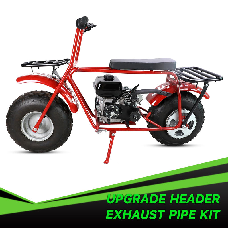 212cc Exhaust Pipe Kit Compatible with Predator 212 196cc 224cc Coleman Mini Bike CT200U CT200U-EX BT200X KT196 Go Kart Baja Warrior GX160 GX200 OHV Clone Engine Parts w/Valve Springs (Black) Black