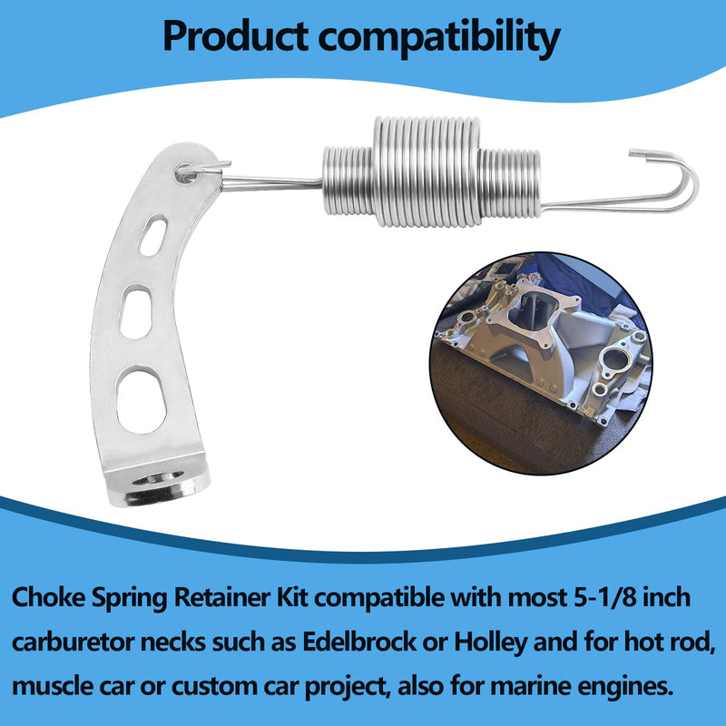 Carburetor Return Spring and Bracket Kit,Compatible with Most 5-1/8 Carburetor Necks, Includes 4708 Throttle Return Spring Bracket, 59206 Throttle Return Spring