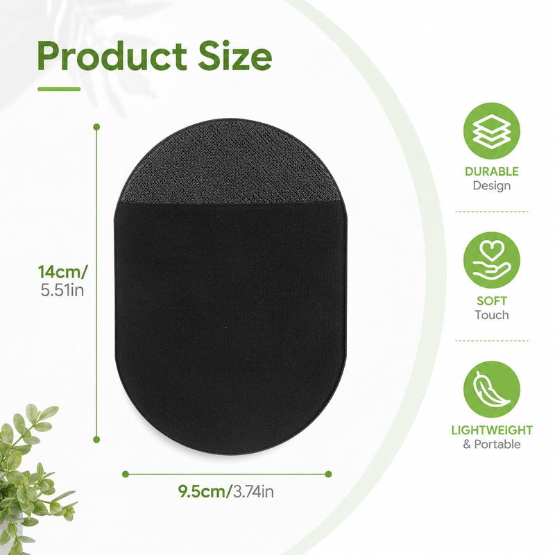 Slim Stick-On Mouse Holder for Laptop, Reusable Adhesive Back Mouse Pouch | Portable Pocket Sleeve for External Hard Drives, USB Cables, Tech Organizers & Accessories, Black