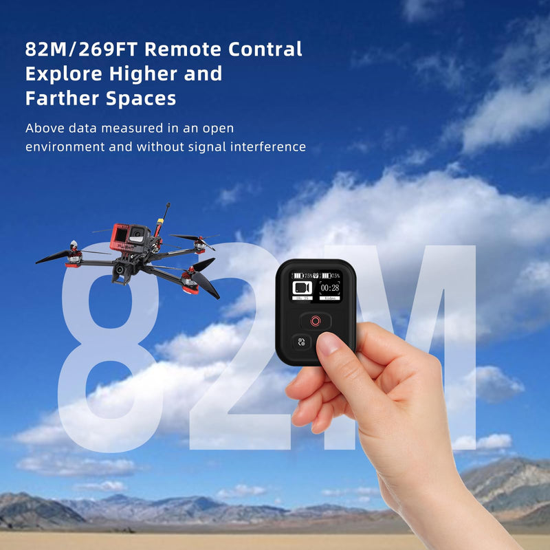 Remote Control Accessories for GoPro Hero Black 12/11/11Mini/10/9/8/Max,Wireless 269FT Remote Control Range OLED Display