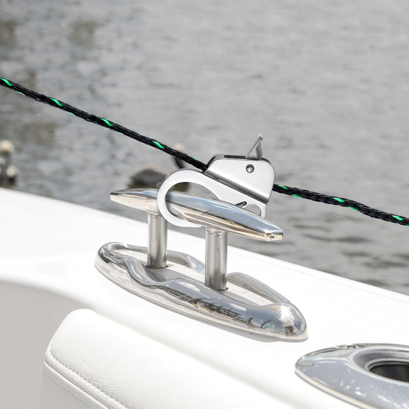 VEVOR Boat Anchor Hook, 304 Stainless Steel Slide Anchor, Knotless Anchor System with Quick Release, Boat Anchor Hook Clips for 3/8" - 5/8" Boat Anchor Rope, Easy to Use, Holds 3700 LBS