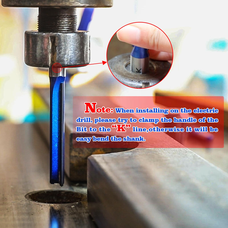 3Pcs Extra Long Straight Router Bit Set 1/2 Shank, Carbide Tipped Double Flute Straight Bit Dado Straight Cut Router Bit for Woodworking, 2",2-1/2",3" Cutting Length,1/2" Cutting Dia. 1/2" Dia. - 2", 2-1/2", 3" Lengths - 1/2" Shank 3 Piece Set