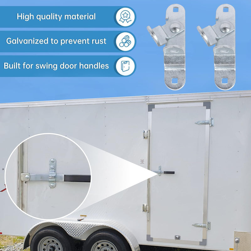 Cargo Trailer Door Latch Hasp Keeper for Ramp Padlock Race Bar Lock Handle Enclosed Car Hauler ‎2 Pack