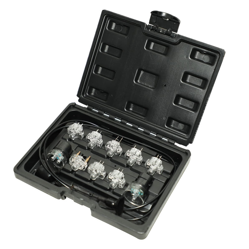 DPTOOL Fuel Injector Noid Light Test Kit Noid Lites IAC Tester Compatible with GM PFI/TBI/SCPI/Multec2 Replacement for Ford TBI Compatible with Bosch2/PFI with Extension 11