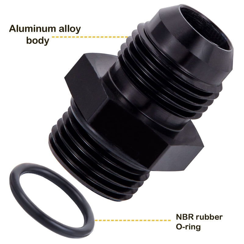 12AN Male Flare to AN12 ORB Male O-Ring Fitting Adapter 2PCS (12AN to 12AN ORB 2Pack) 12AN to 12AN ORB 2Pack