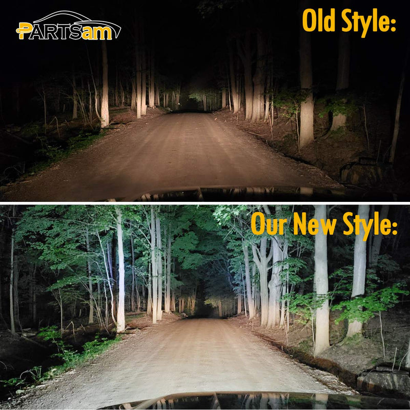 Partsam 6" LED Light Bar White 36W 6500K Super Bright Spot Work Pods Single Row Off Road Driving Fog Boat Light Waterproof SUV ATV 4WD Car Truck Golf Cart 12V 24V IP67 (2pcs) 2