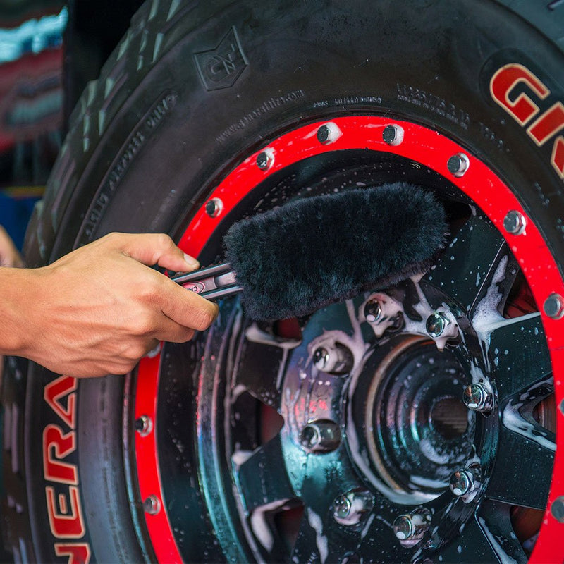 Chemical Guys Gerbil Wheel and Rim Brush, Safe for Exhaust, Tires, Rims, Engine Bays, & More 1 Count (Pack of 1)
