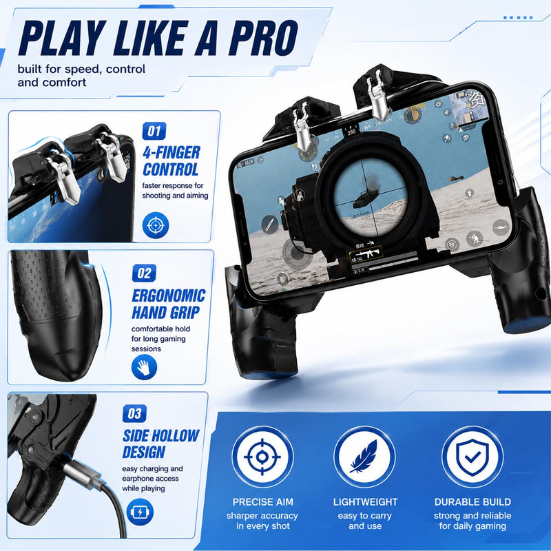 Pubg Mobile Controller,Pubg Mobile,Phone Controller,Control Para Telefono,Gatillos Para Celular Call Of Duty,Ergonomic Grip Design,For Pubg/apex/fortnitee/COD For 4.7-6.5 Inch Iphone & Android