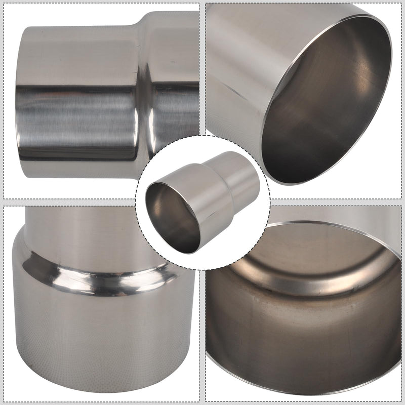 SSN Exhaust Pipe Reducer Component Adapter 2.5 Inch ID to 3.0 Inch ID Polished 304 Stainless Steel Universal ID 2.5" to ID 3.0" Exhaust Pipe Reducer Adapter 4 Inch Length-Pair ID 2.5" to ID 3"