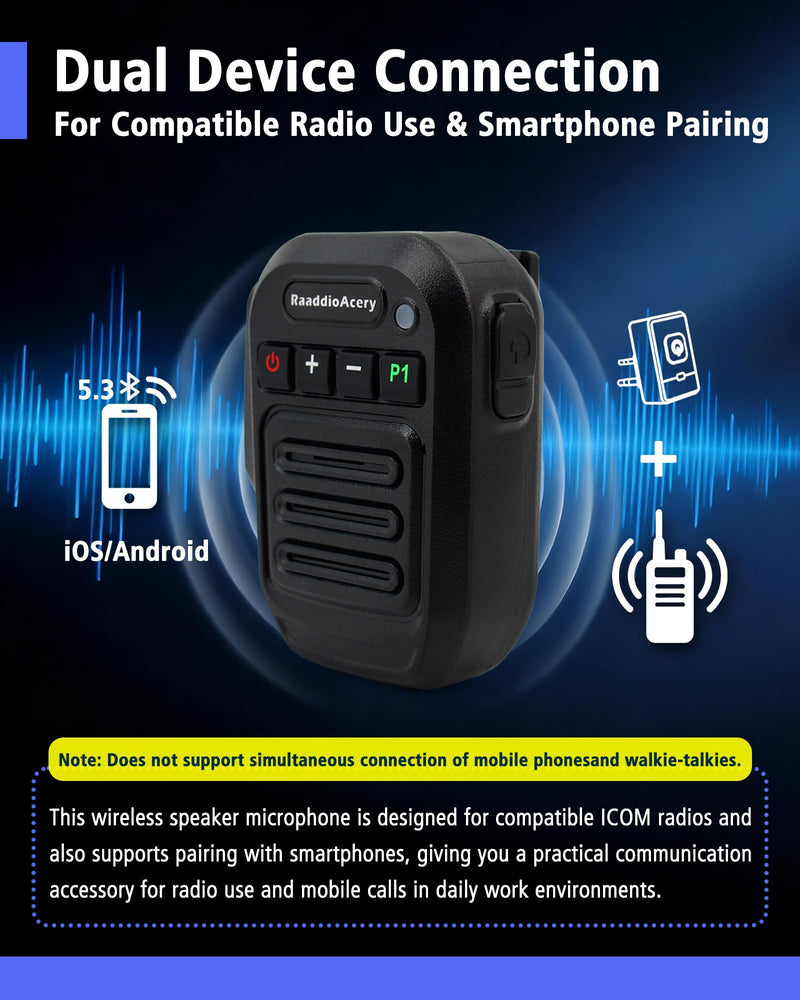 Wireless WalkieTalkie Handheld Speaker Microphone for Motorola & Yaesu | 2 Pin M Connector Handheld Mic for Motorola CP200 CP185 CLS1410 RMU2040 Yaesu FT-4XR, Hands-Free, Lightweight, Long Range Mic