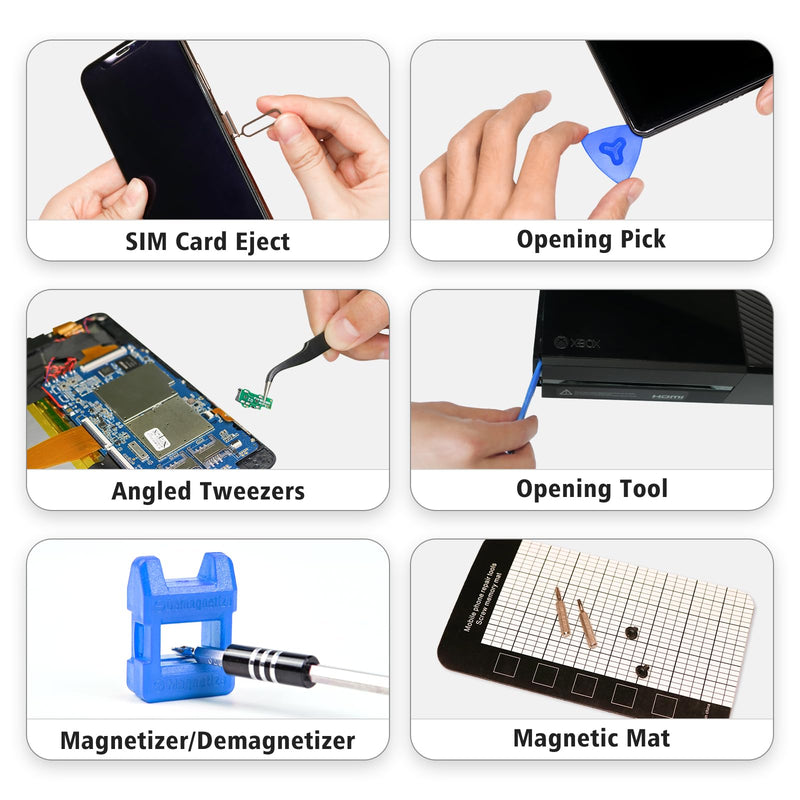 SHARDEN Precision Screwdriver Set, 122 in 1 Electronics Magnetic Repair Tool Kit with Case for Repair Computer, PC, Cellphone, Game Console, Watch, Eyeglasses etc (Blue)… Blue