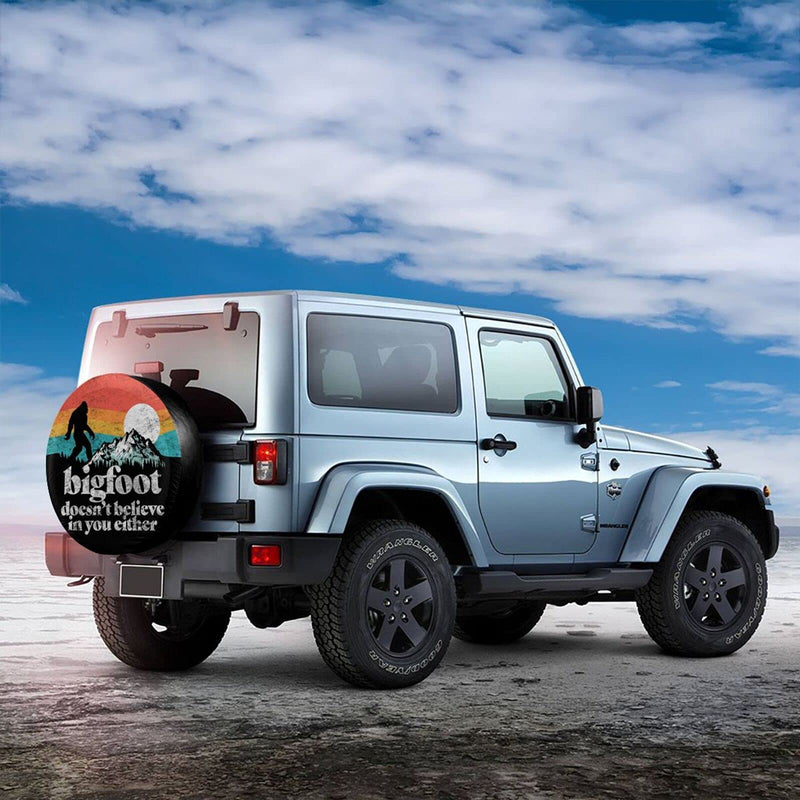Rv Spare Tire Cover for RV Trailer Camper Wheel Protectors Weatherproof Universal for Trailer Rv SUV Truck Camper Accessories for Travel Trailers Accessories 14" 15" 16" 17" BIG Foot 15" fits for tire Diameter 70-75cm/27.5-30in