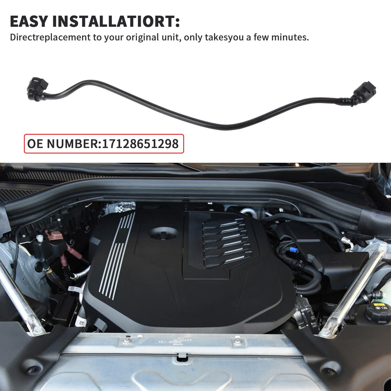 17128651298 Engine cooling water pipe For BMW F25 X3 2011-2017 F26 X4 2010-2018 L4 2.0L L6 3.0L Replacnt # 17127601850 17127601859 17128651298 KL3301 707160 TM7160 4010360 V202173