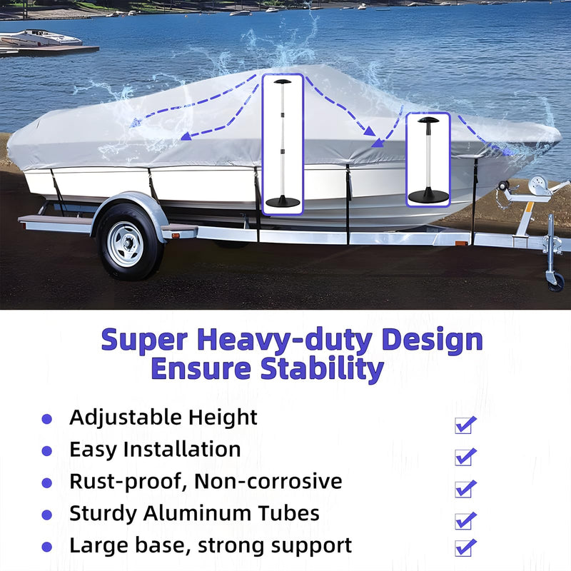 Boat Cover Support Poles,Height Adjustable Aluminum Telescoping Pole,Premium Boat Cover Support System 1 PCS