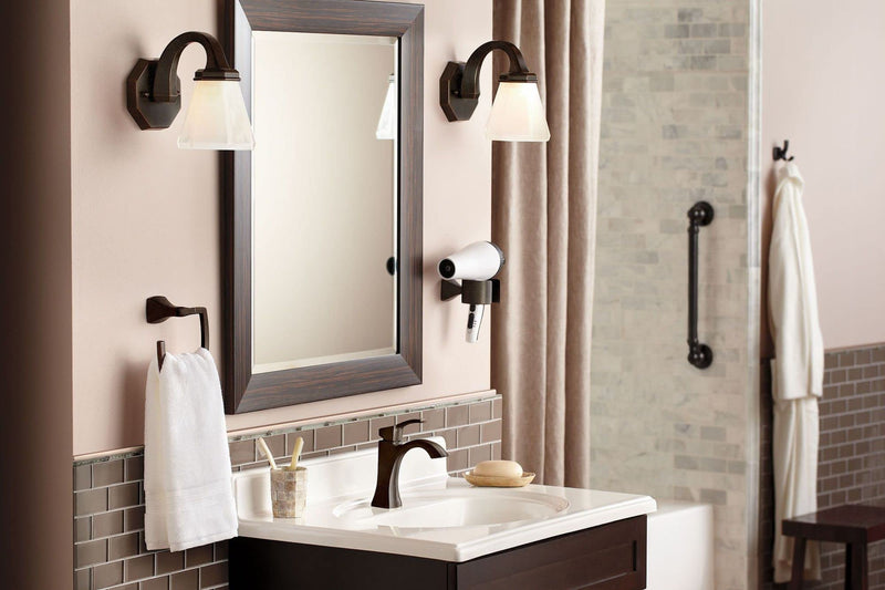 Moen Voss Brushed Nickel Bathroom Double Robe Hook, Wall Mounted Metal Hanger for Towels, YB5103BN 6.30 x 3.66 x 3.03 inches