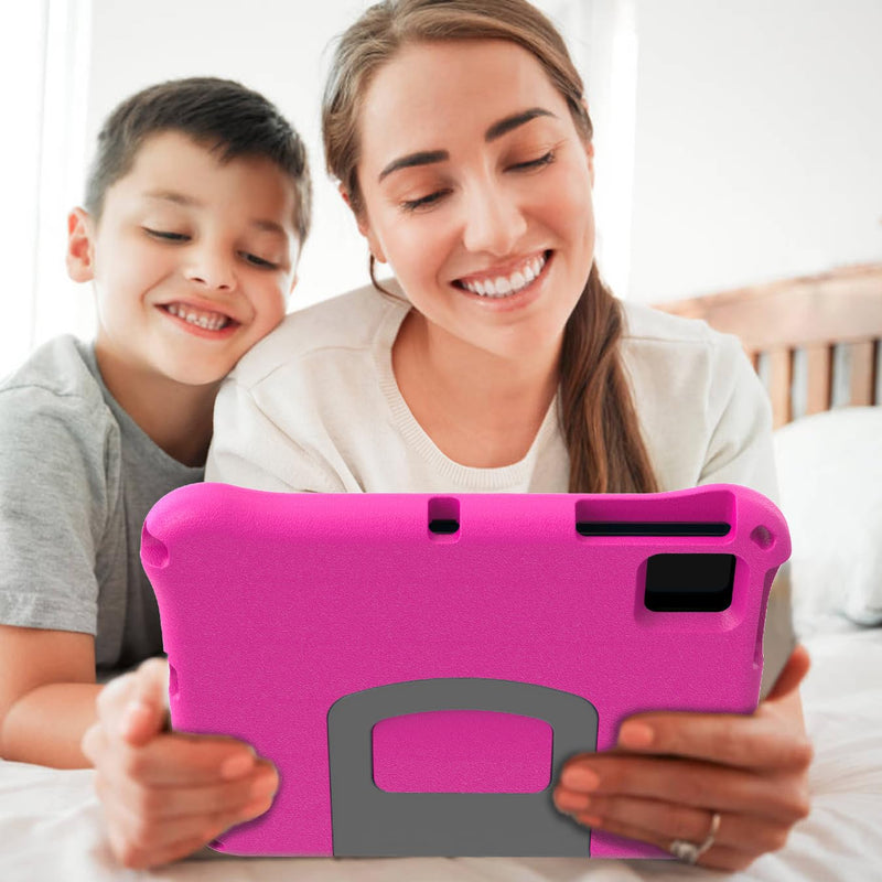 Kids Case for T-Mobile Revvl Tab 2 10.1 Inch (2025 Release) - SHREBORN Lightweight Shockproof Kid-Friendly Cover with Handle Kickstand for T-Mobile Revvl Tab 2 10.1" Tablets-Pink Pink