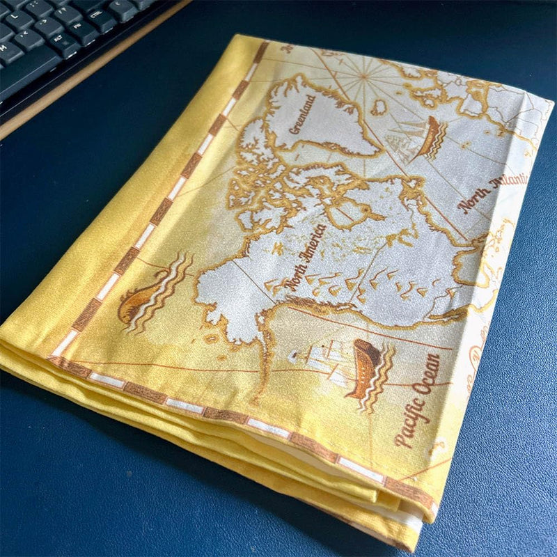 Retro World Map Print Indoor Computer Dust Proof Cover Soft Suede Fabric Slipcover Protection Screen Display From Scratches, Dirts, Fingerprint, Sunlight, 24in