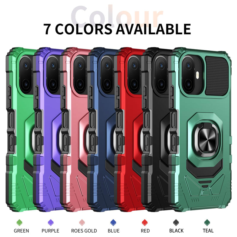 Case for TCL K70/TCL 70 XE with Screen Protector & Magnetic Ring Stand | TCL K70 Phone Case/TCL 70 XE Phone Case Dual Layer Silicone Shockproof Heavy Duty Military Grade Protection Black k70/70xe Purple