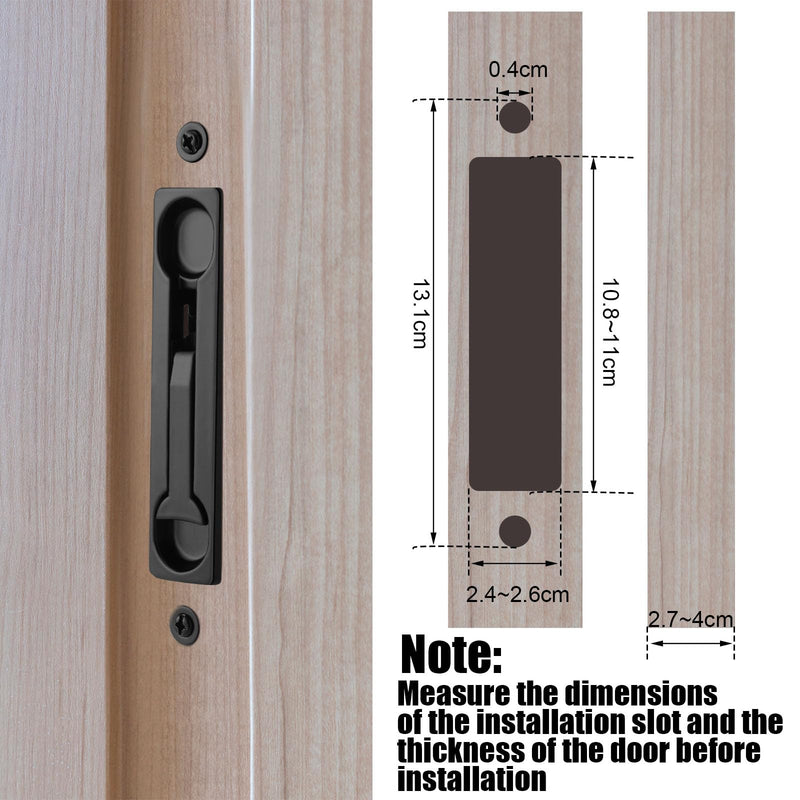 Blulu Flush Mount Extension Bolt 17 Inch Stainless Steel Lever Extension Door Flush Bolt for Commercial Aluminum Steel Door for Inactive Leaf Black 2