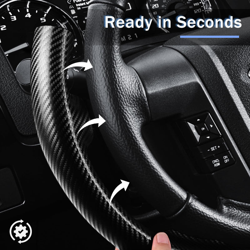 Steering Wheel Cover for Ford F150 2009-2014/ Ford Expedition 2015-2017, Car Steering Wheel Cover Protector Accessories for Ford (Matte Black) Matte Black For F150 2009-2014