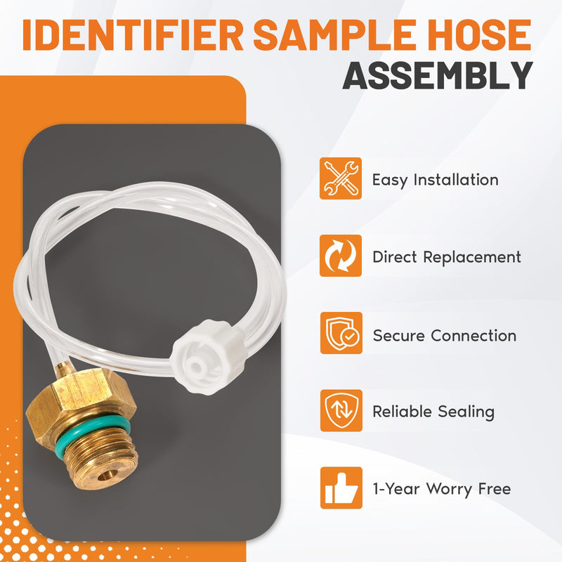 16106 Refrigerant Identifier Sample Hose, Replacement for Robinair 1234yf AC Machines GE-50300, 10500, AC1234-6, ACR325M, AC1234-4 Units (562146), for 16900 CoolTech ID Refrigerant Identifier