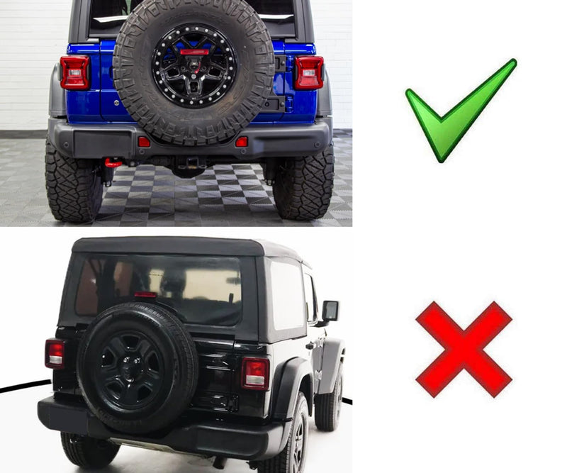 iJDMTOY OE-Spec Dark Red Lens Rear Bumper Reflector Lenses Compatible With Jeep 2018-up Wrangler JL Sahara Rubicon MOAB Trims ONLY, OE-Spec LH RH Assembly