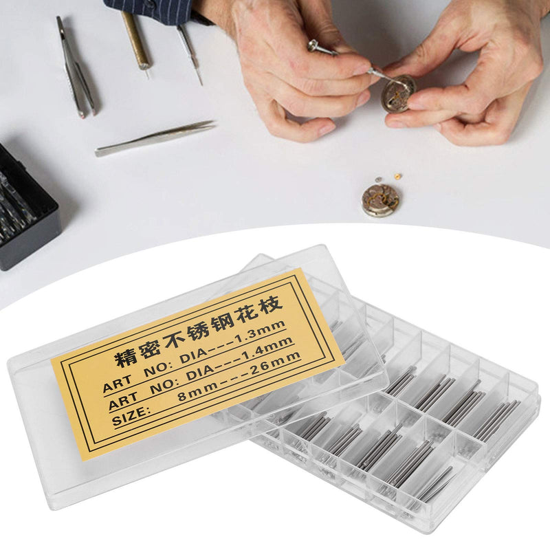 1.3Mm/1.4Mm 8‑26Mm Stainless Steel Watch Band Pins, Watch Band Link Cotter Pins Spring Bars Tools, 300Pcs Watch Bracelet Pin Friction Assortment Watch Repairing Accessories