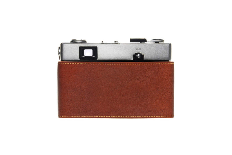 35 SP Case, BolinUS Handmade Genuine Real Leather Half Camera Case Bag Cover for Olympus 35 SP Camera with Hand Strap (LavaBrown) LavaBrown