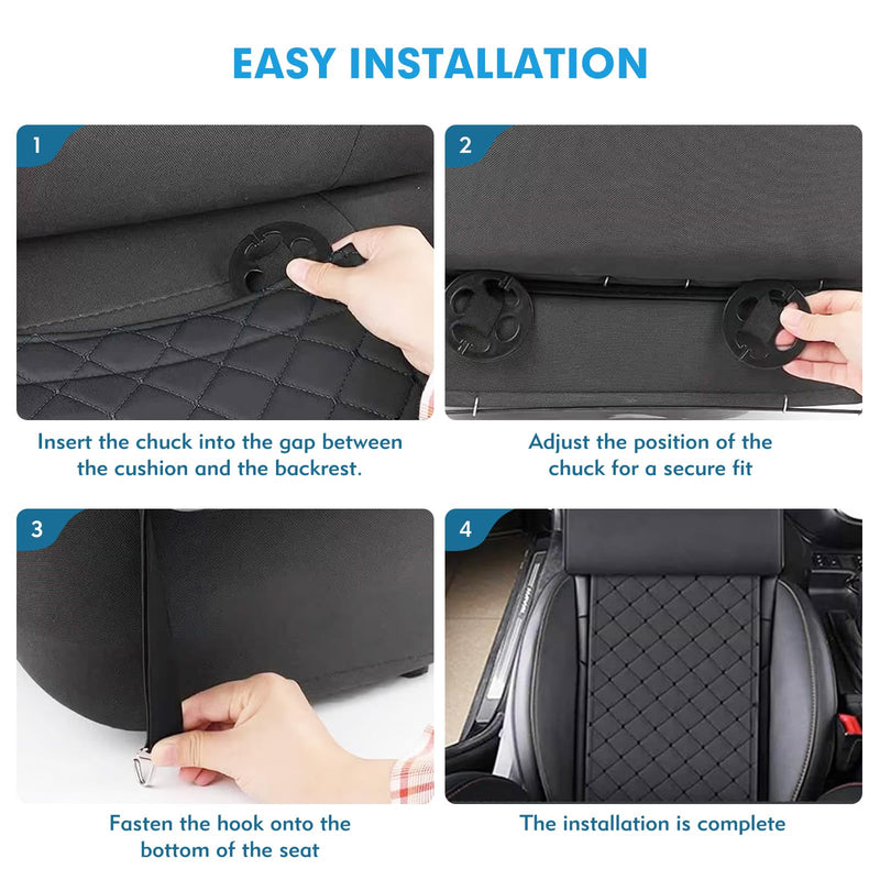 32PCS Car Seat Cover Plum Plate Metal Hooks, 16PCS Plastic Car Seat Chucks and 16PCS Metal Cover Hooks Locking Clips for Installing and Replacing Seat Covers Car Fasteners