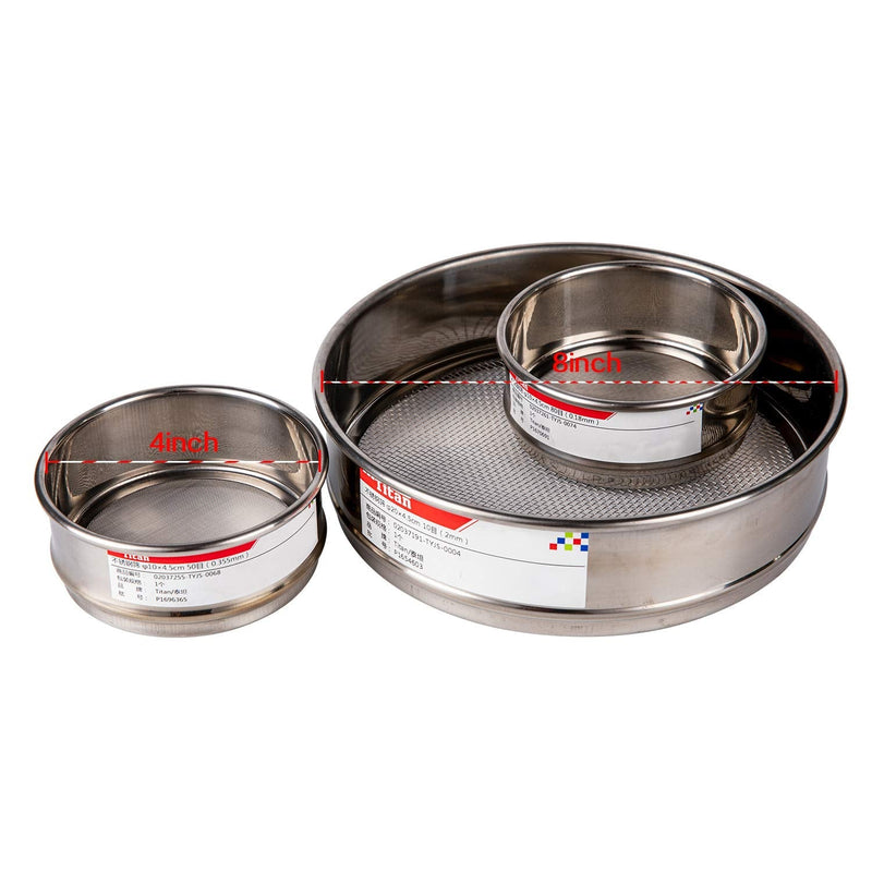 φ20×4.5cm Diameter 10 Mesh 304 Stainless Lab Sieves Economy Test Sieve 304 Stainless Steel Wire Cloth（2mm） 10 Mesh (2mm)