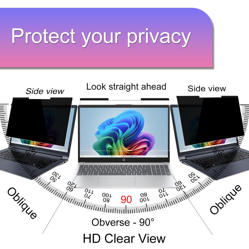 KEANBOLL 16 Inch Magnetic Privacy Screen for Laptops (16:10) - Removable Anti-Glare Filter with Blue Light Reduction | Compatible with HP, Dell, Acer, Asus, Samsung, Lenovo Laptops etc 16-Inch 16:10 Aspect Ratio