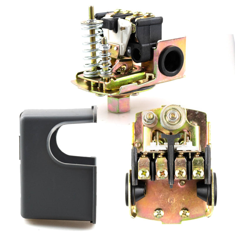 2 Pack Pressure Switch for Well Pump, Adjustable Differential 1/4npt Internal Thread 40-60Psi Water for Garden and Home to Use