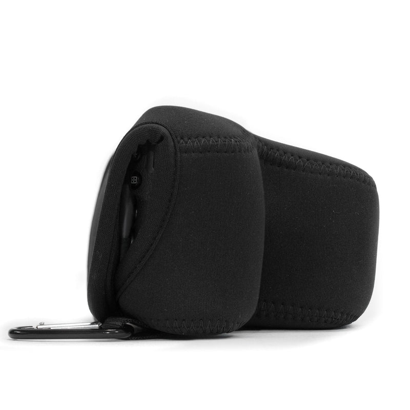 MegaGear Olympus PEN E-PL9, E-PL8 Ultra Light Neoprene Camera Case, with Carabiner - Black - MG1017