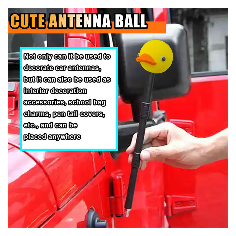 Duck Car Antenna Topper, Cute Duck Automotive Antenna Ball, Easy to Find Car in The Parking Lot, Universal Car Exterior Accessories for Vehicle Truck SUV(Duck) Yellow