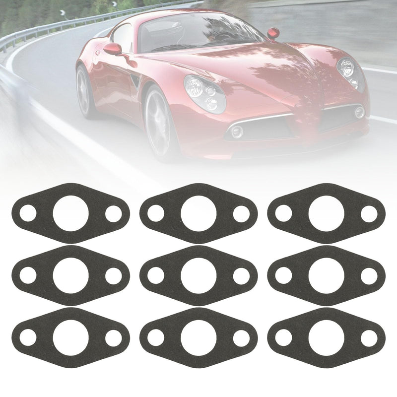10Pcs Turbo Gasket, Turbo Oil Drain Return Gasket Excellent Sealing Paper High Toughness Oil Drain Gaskets for T3 T4 Turbocharger